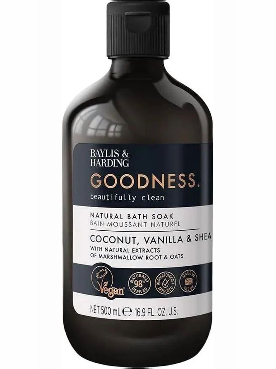 Пена для ванны Baylis & Harding Goodness Coconut, Vanilla & Shea Bath Soak (Кокос, Ваниль и Ши), 500 мл