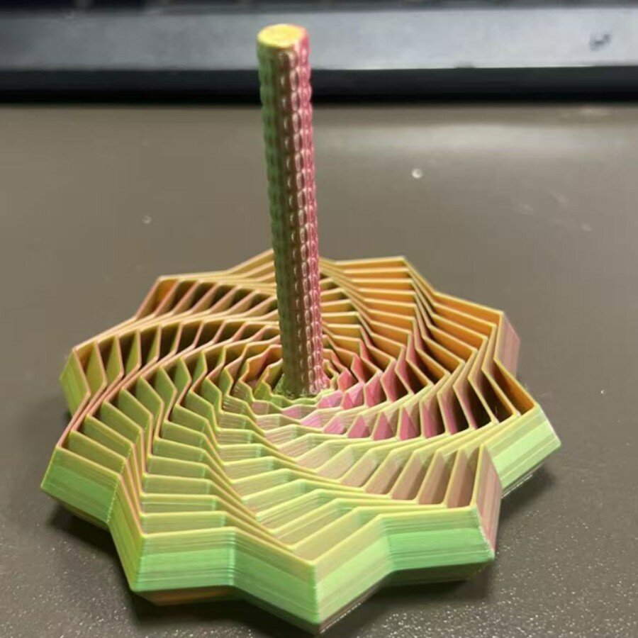 3D-печатная восьмиугольная морковная башня с ручкой, антистрессовая игрушка для пальцев для детей.