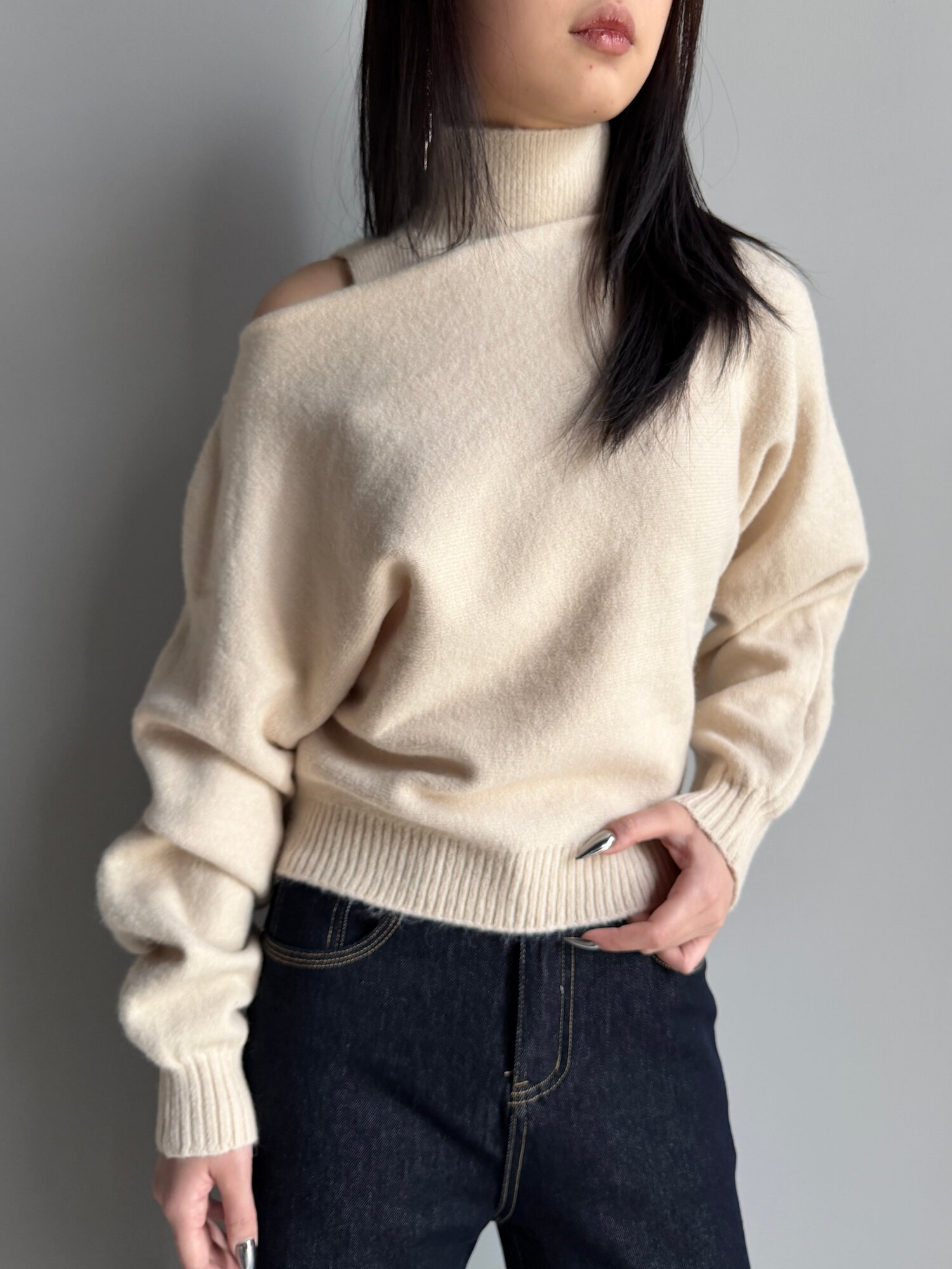 Свитер INK Серый, бежевый, черный, 2 шт., размер Std, , бежевый — фото 1