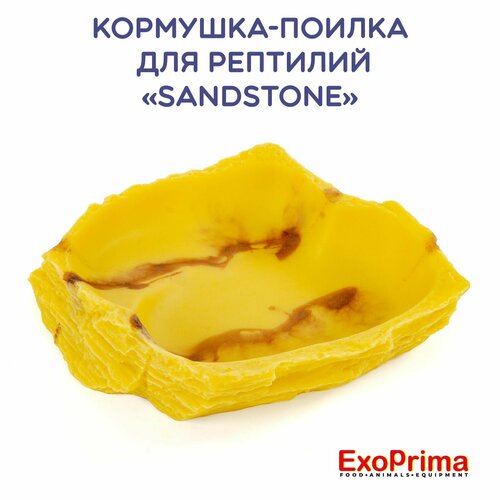 Кормушка для рептилий Sandstone EXOPRIMA полиэфирная смола 8x5x2см 910₽
