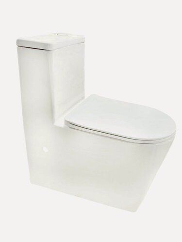 Изображение товара Моноблок напольный унитаз Joki Royal T JK86472103, безободковая чаша, смыв торнадо, с сиденьем микролифт, цвет белый