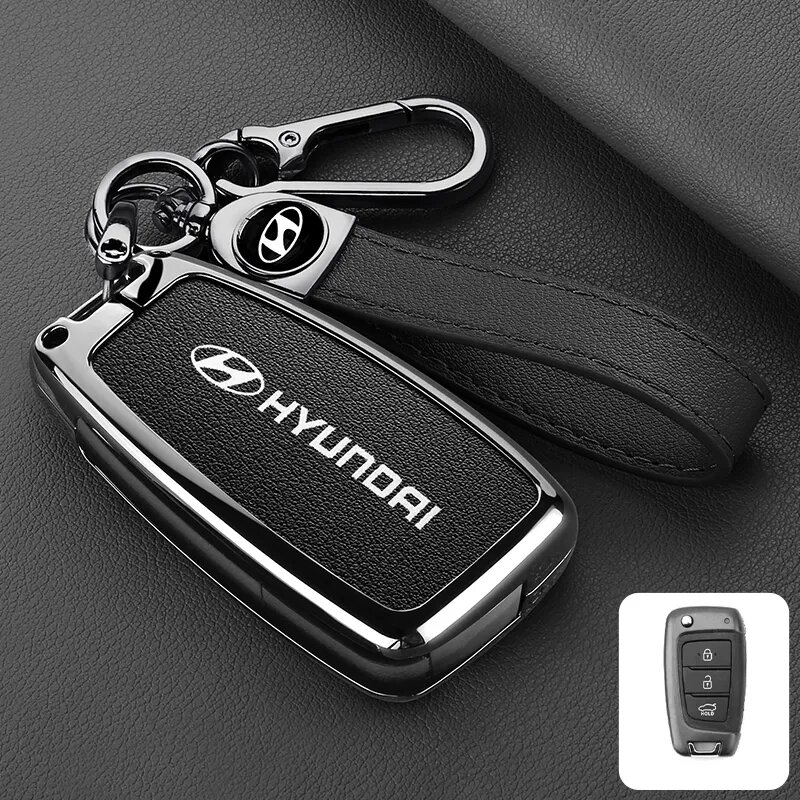 Чехол для автомобильного ключа для Хюндай Hyundai Elantra Solaris Tucson I30 I35 I40 KONA Genesis Santa Fe Azera, ZHA
