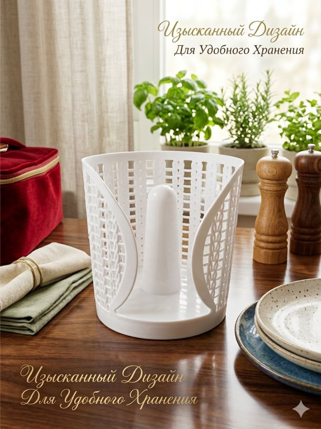 Держатель для бумажных полотенец и салфеток, для многоразовый салфеток.