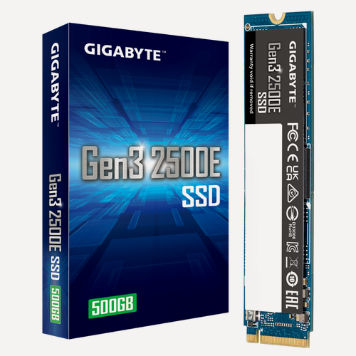 Изображение товара Накопитель GIGABYTE G325E500G, SSD, 500ГБ, форм-фактор M.2, 3D-NAND, 2300/1500МБ/с