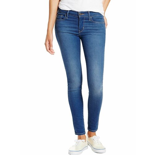 фото Джинсы скинни levi's women 710 super skinny jeans, размер 24/30, синий 0096