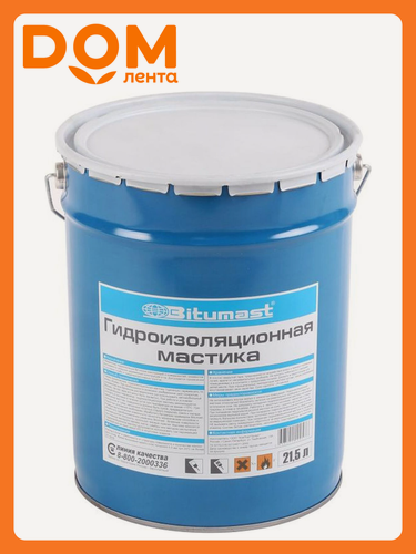 Изображение товара Мастика битумная Bitumast гидроизоляционная 21,5 л