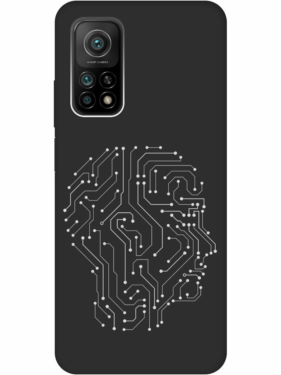 Ультратонкая защитная накладка Soft Touch для Xiaomi Mi 10T, Mi 10T Pro с принтом "Mindmap" черная