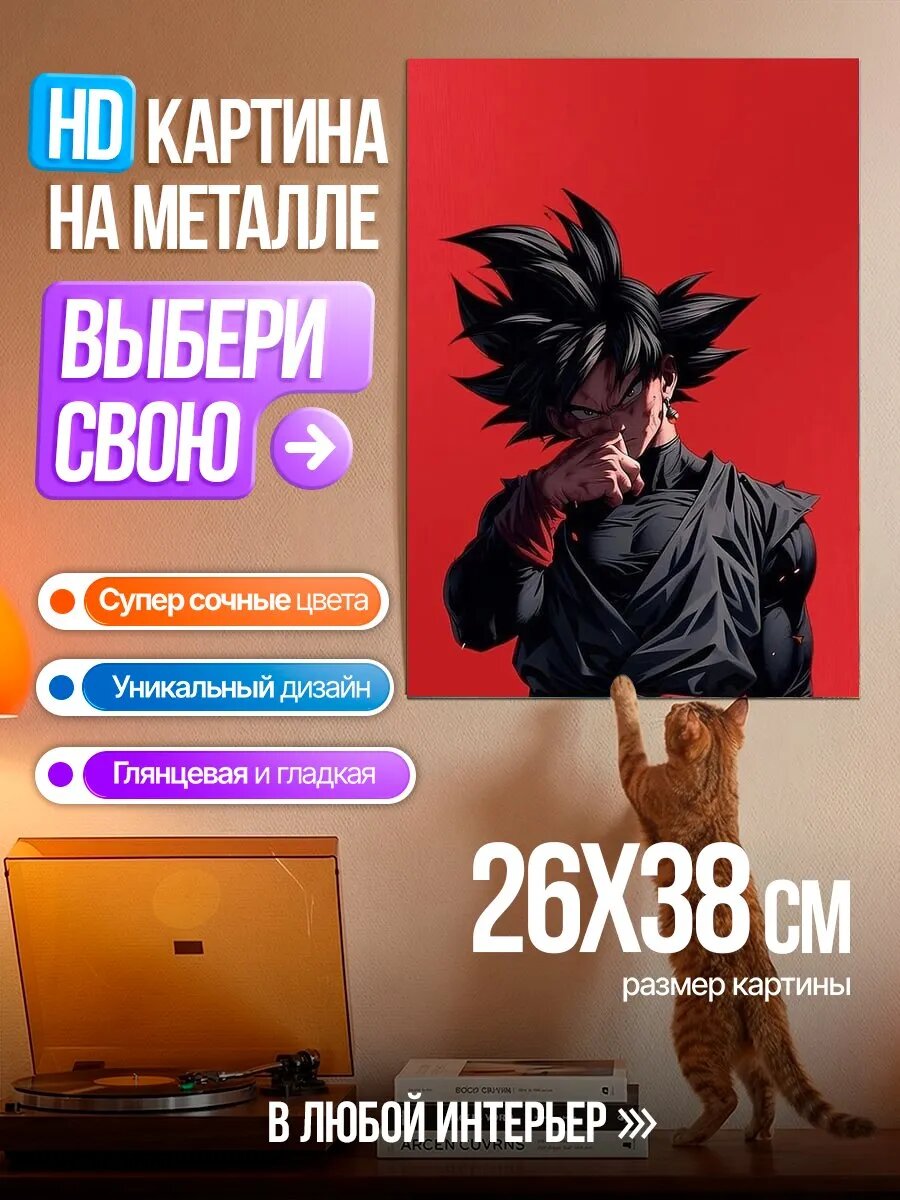 Картина на HD металле Гоку Блэк