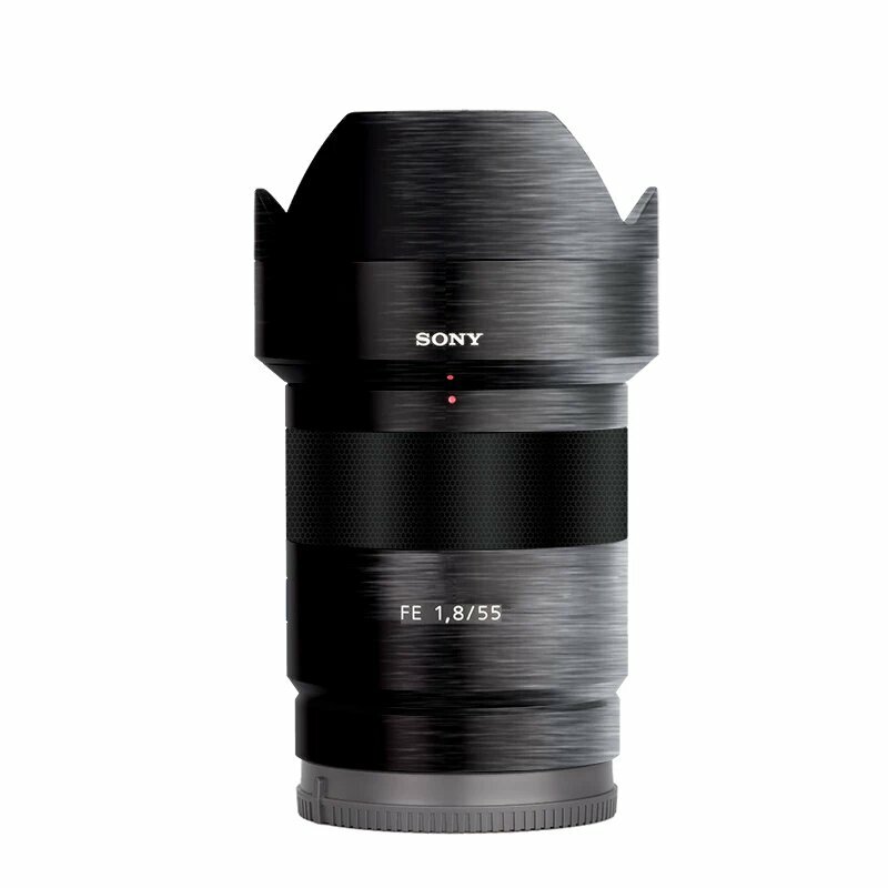Стикер для защиты объектива SONY 55mm F1.8 — Набор черный с матричным черным узором, клейкая пленка для объектива