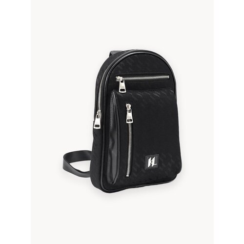 Рюкзак Karl Lagerfeld мини с монограммой чёрный