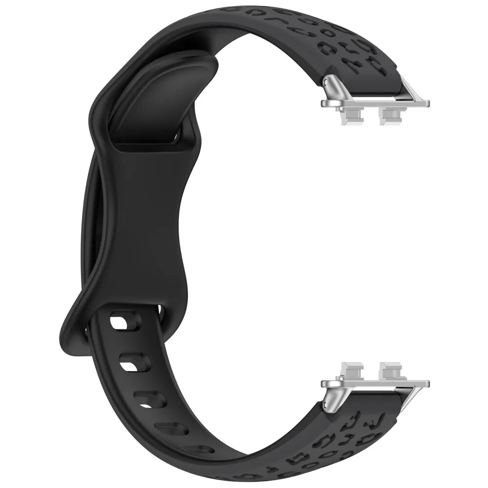 Силиконовый двухцветный ремешок для смарт-часов Huawei Band 11 и 11 Pro, с леопардовым принтом, с регулируемой пряжкой- восьмёркой, 10 цветов на выбор, модный спортивный стиль.