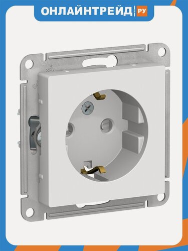 Изображение товара Розетка Systeme Electric (schneider Electric) SCHNEIDER ELECTRIC ATLASDESIGN 16А, механизм, белый ATN000145