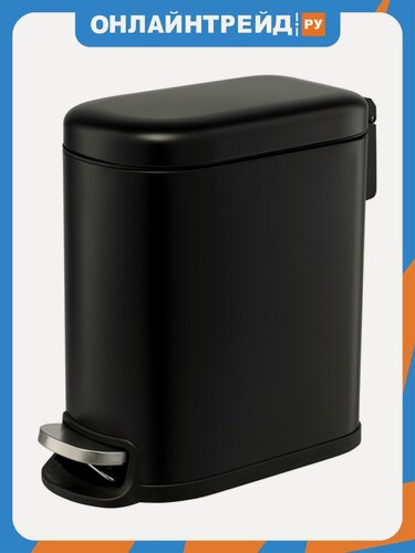 Изображение товара Ведро мусорное Smart Solutions с педалью, графит, 5 л (SS0000245)