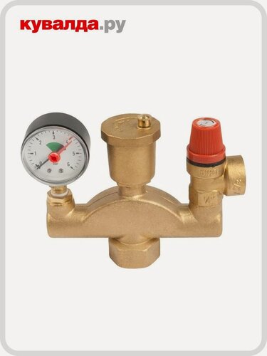 Изображение товара Группа безопасности UNIPUMP Группа безопасности котла 1"-1/2" для систем отопления