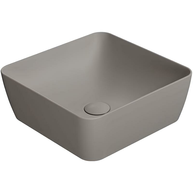 Раковина накладная GSI Nubes 38 903805 Tortora opaco, фаянс, без перелива