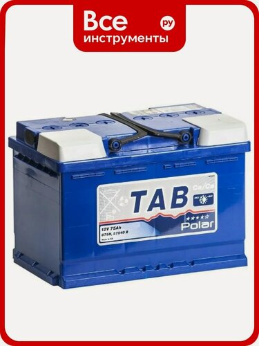 Изображение товара Аккумуляторная батарея TAB Polar 121075, 75 А/ч, необслуживаемая, обратная полярность