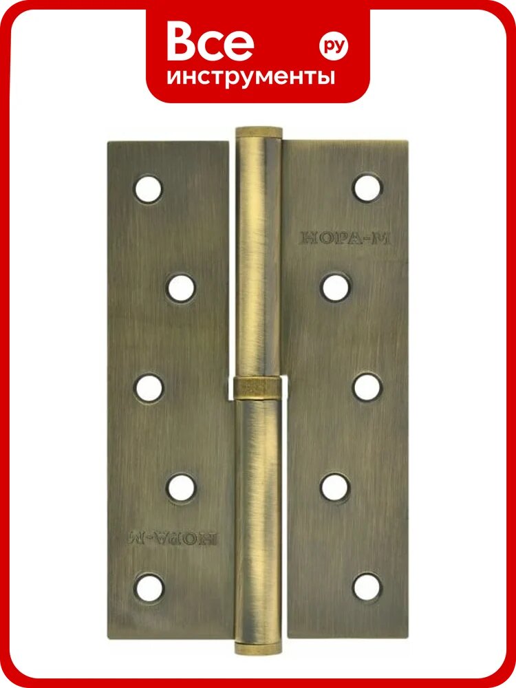 Петля нора-м 11627, врезная, правая, бронзовое покрытие, 2,5мм