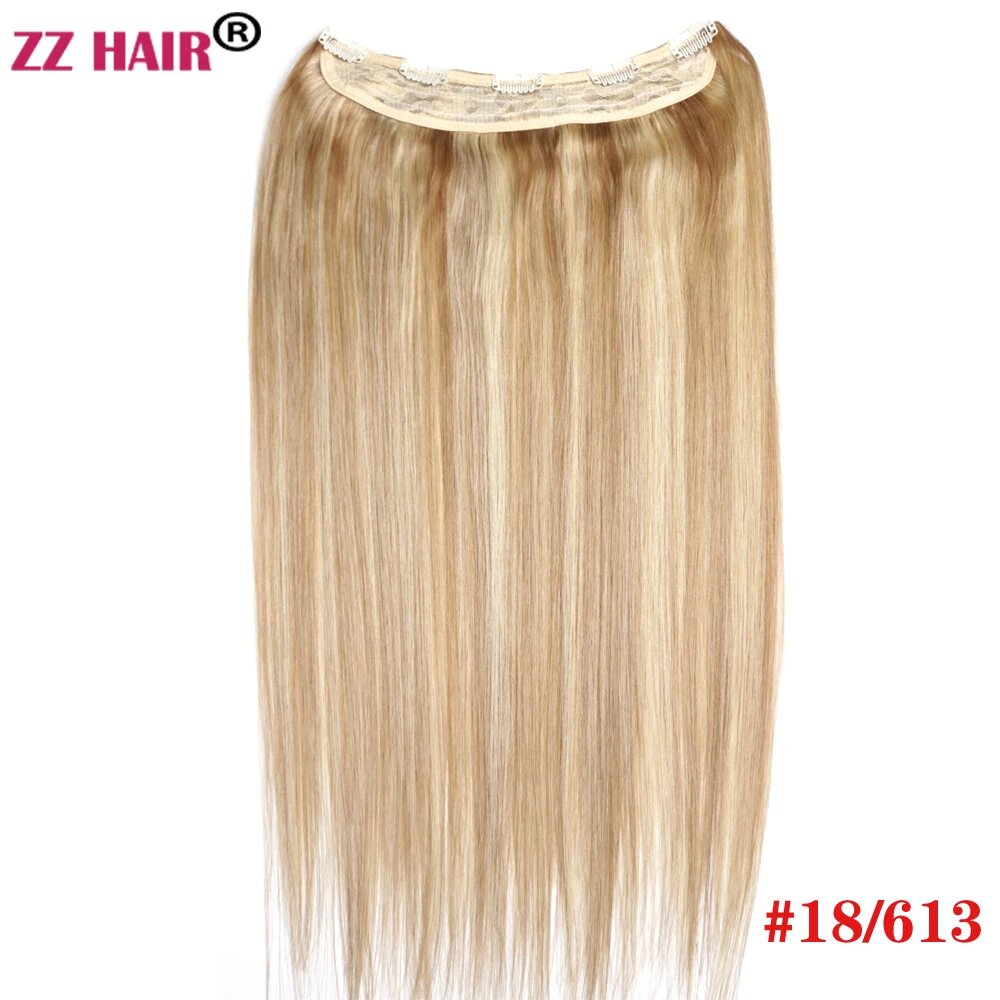 ZZHAIR Бразильские прямые волосы на клипсах 16-26 дюймов 26inches 140g, П18/613
