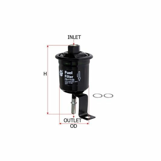 Фильтр топливный для Toyota Gaia 1998-2004, Тойота Гайя фильтр топливный SAKURA FS1143, oem 2330074300