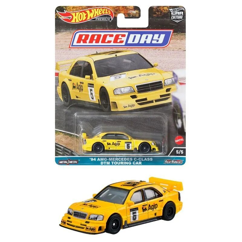 Машинка коллекционная Mattel Hot Wheels Premium Car Culture: FPY86 94 AMG-MERCEDES C-CLASS DTM TOURING CAR