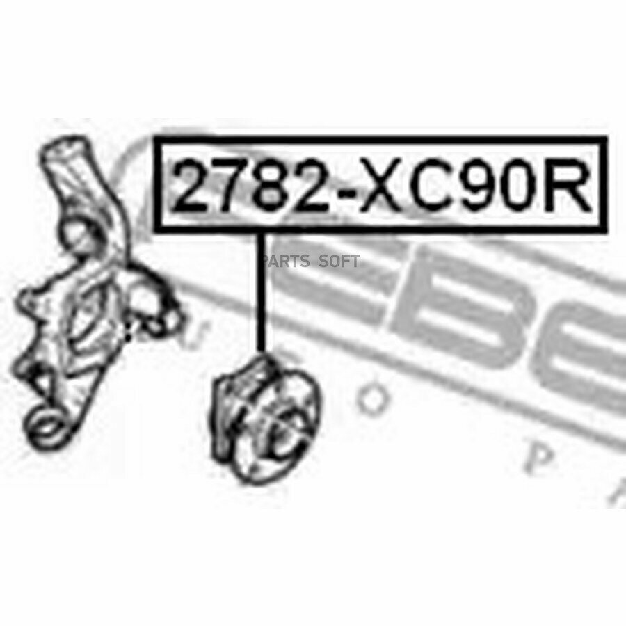 FEBEST 2782XC90R 2782-XC90R к-кт подшипника ступ. зад!\ Volvo XC90 02>