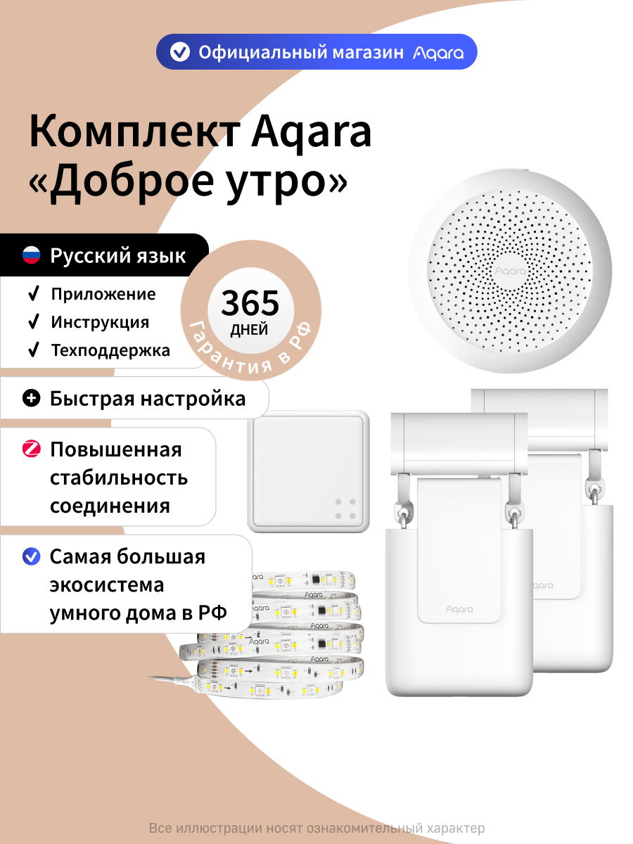 Комплект умного дома Aqara "Доброе утро" SGM055S, Zigbee 3.0
