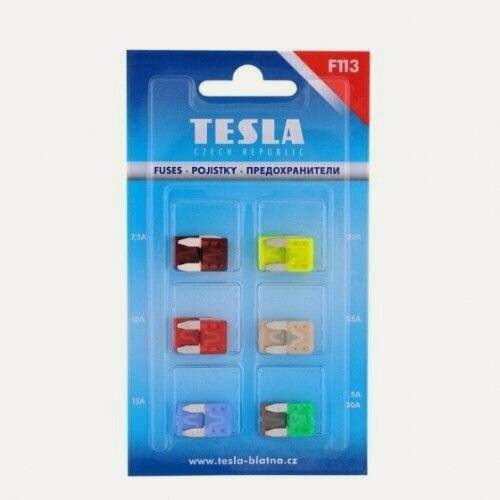 Изображение товара Предохранитель плоский Mini (5А, 7.5А, 10А, 15А, 20А, 25А, 30А) / Tesla / F113
