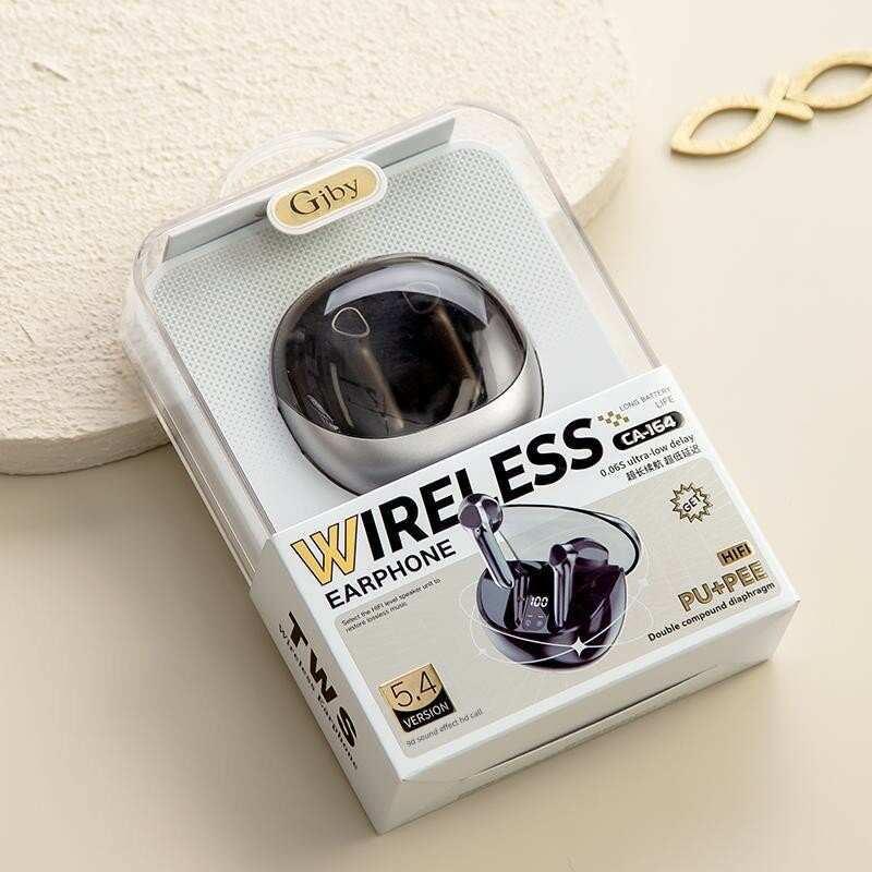 Беспроводные наушники Gjby Bluetooth True Wireless с Bluetooth 5.4, низкой задержкой и долгим временем работы —