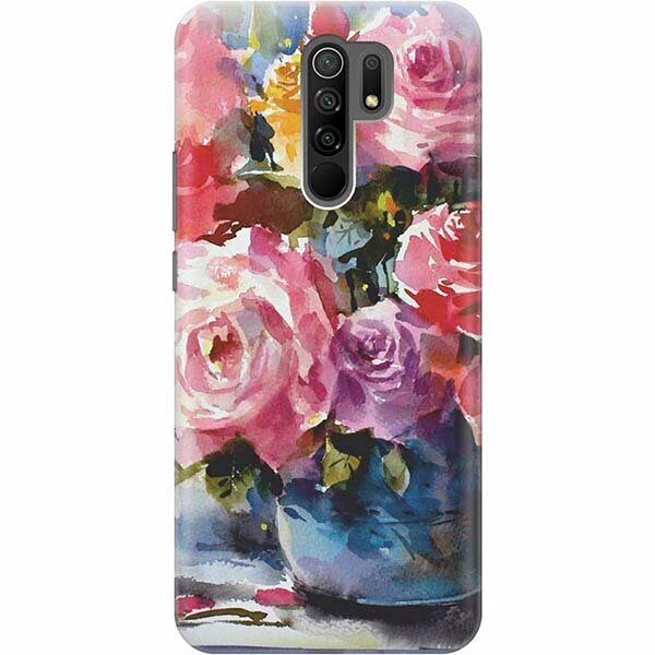 Чехол - накладка ArtColor для Xiaomi Redmi 9 с принтом "Акварельный букет цветов"