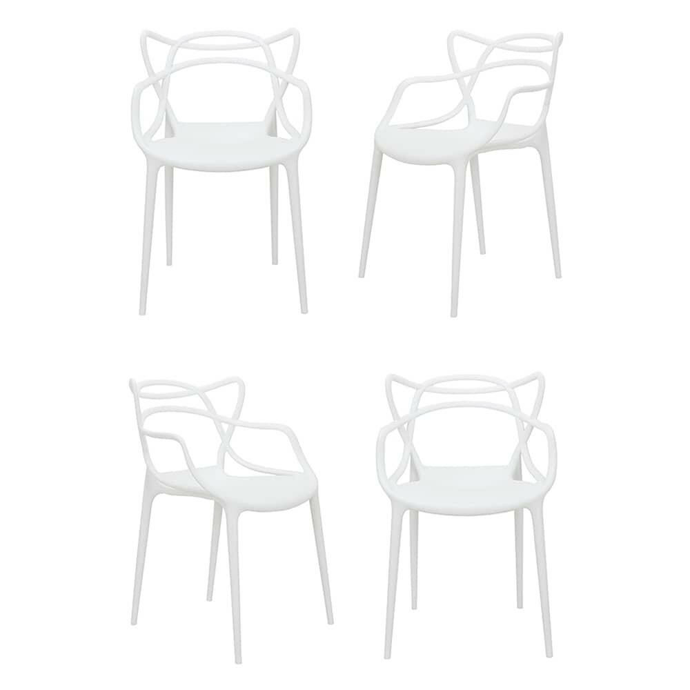 Стул Bradexhome Комплект из 4-х стульев Masters белый арт. FR 0215K