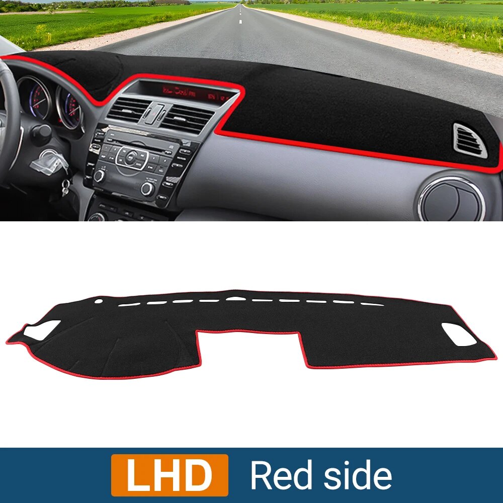 Коврик На Приборную Панель Mazda 6 GH 2008-2012 Atenza, Солнцезащитный, Нескользящий, A Red Side LHD