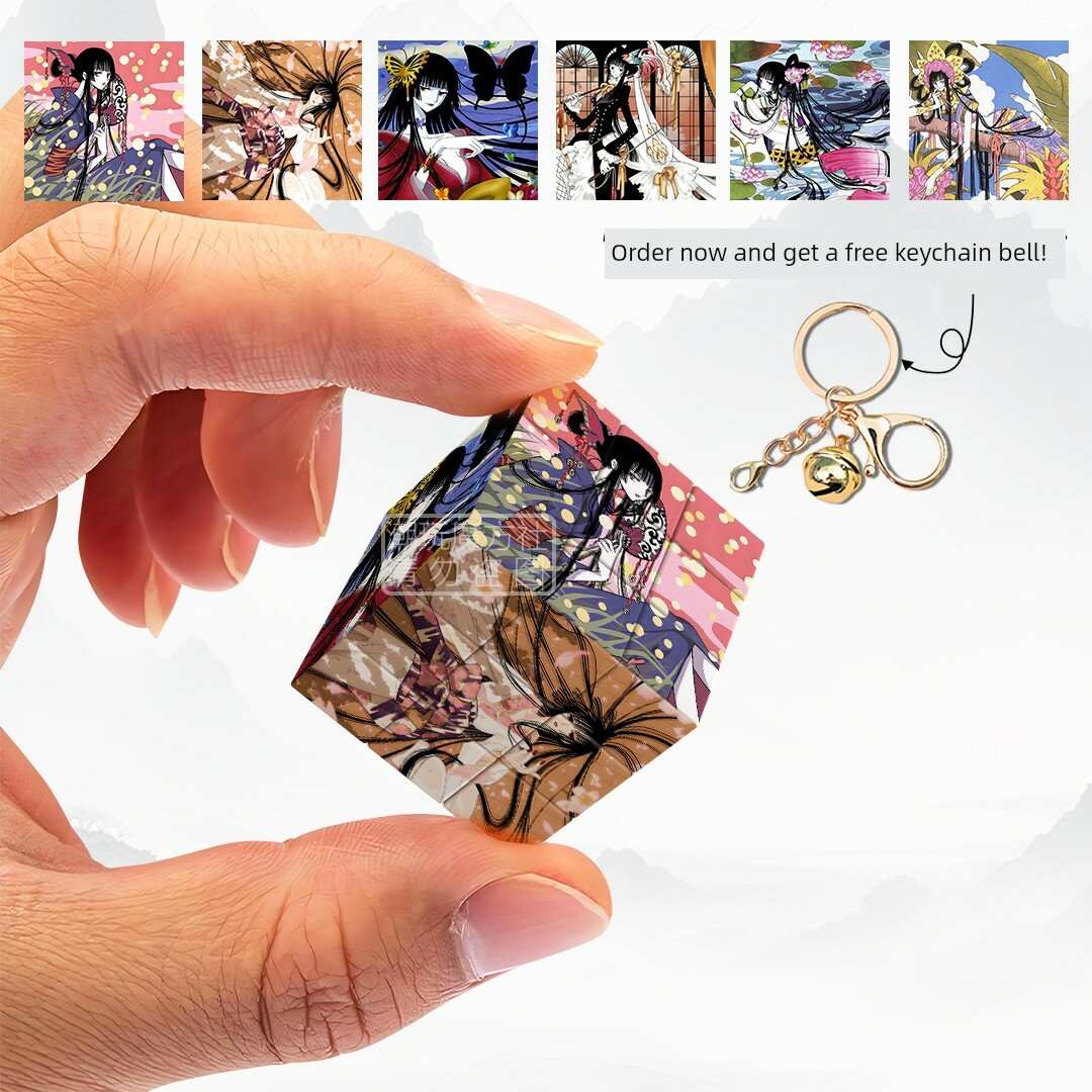 XxxHOLiC Yui Kurosaki, ключ-браслет в форме кубика Рубика для сумок - аниме-сувенир, 48 мм, синий