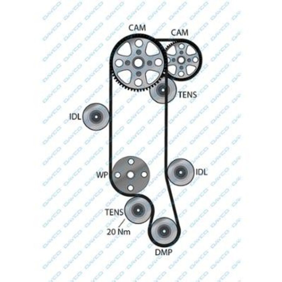 Ремень Грм Audi/Vw 1.4/1.6L 16V 1997 > 58X17 (DAYCO 941014)