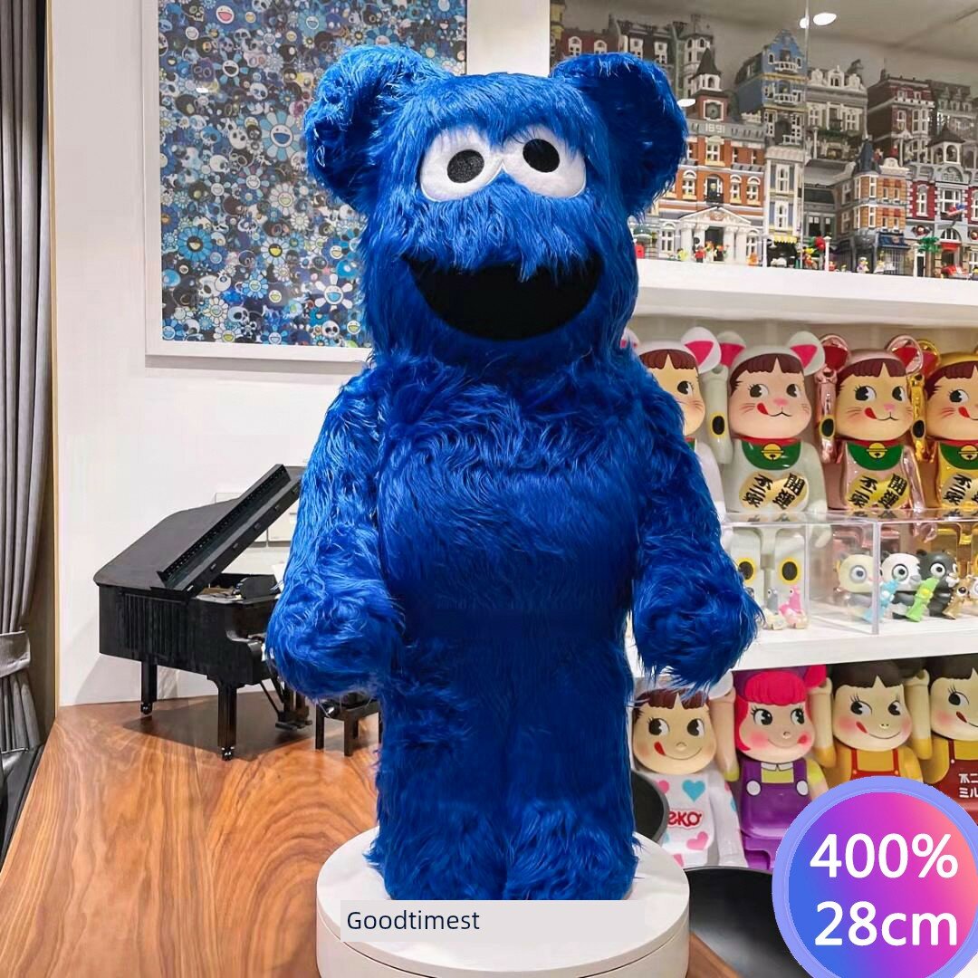 28 см фигурка медвежонка в стиле Bearbrick, черный, декоративная скульптура для дома, гостиной и стола