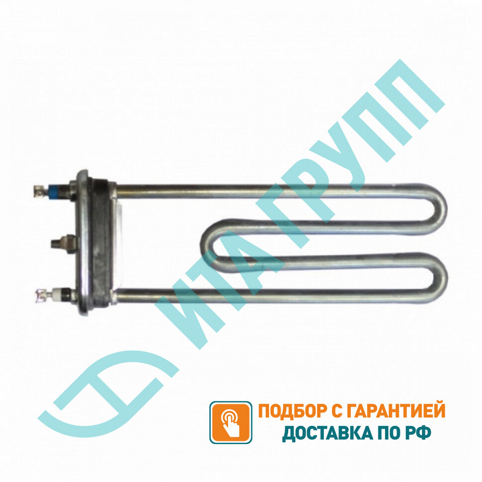 Комплект ТЭН 2000W для стиральной машины Bosch Maxx 4, Maxx 5, Classixx, Logixx, Siemens с отверстием под датчик L203мм + фильтр + засыпка, K3406115
