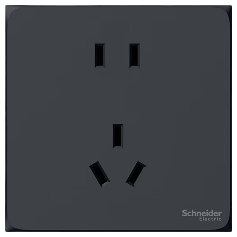 Schneider 86 мм 5-розеточный скрытый настенный разъем черный новый национальный стандарт бытовой электророзетка