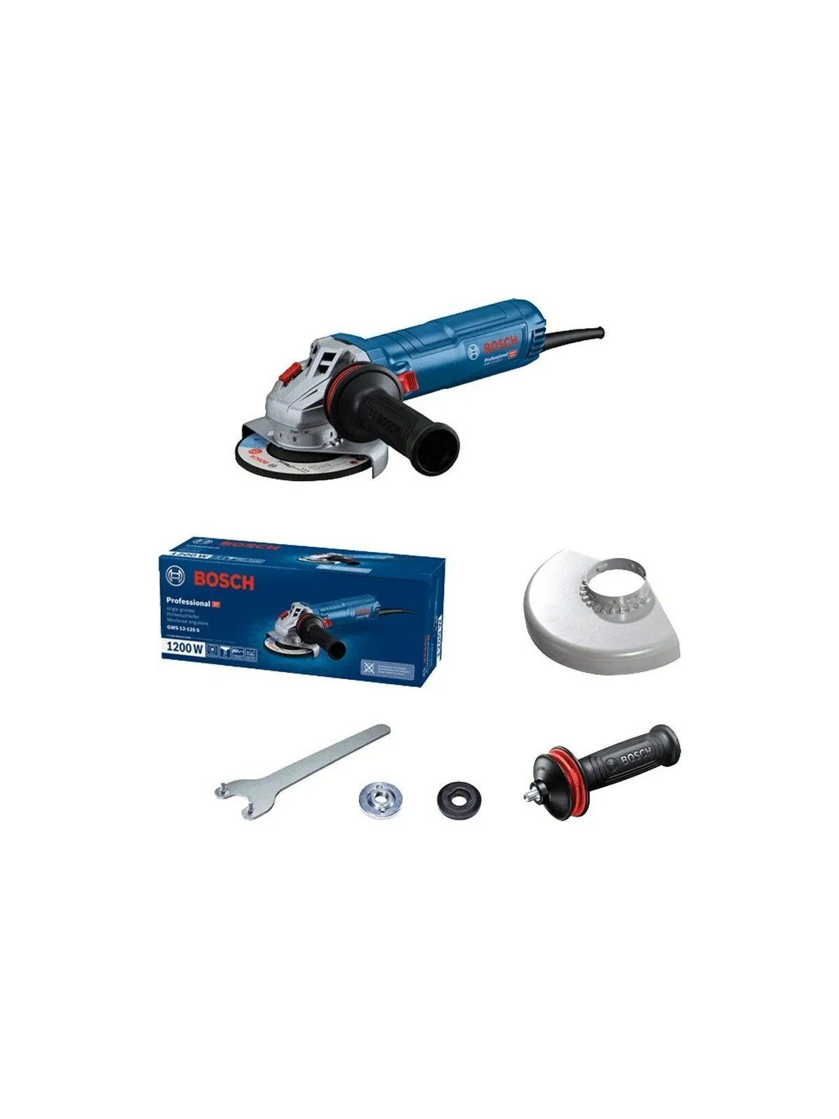 Болгарка электрическая Bosch GWS 12-125 , 1200Вт, 125 мм, (06013A6106)