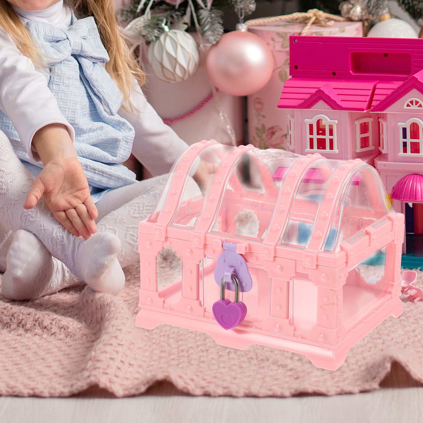 Коробка Для Хранения Игрушек Пиратский Сундук Розовый 14X11CM