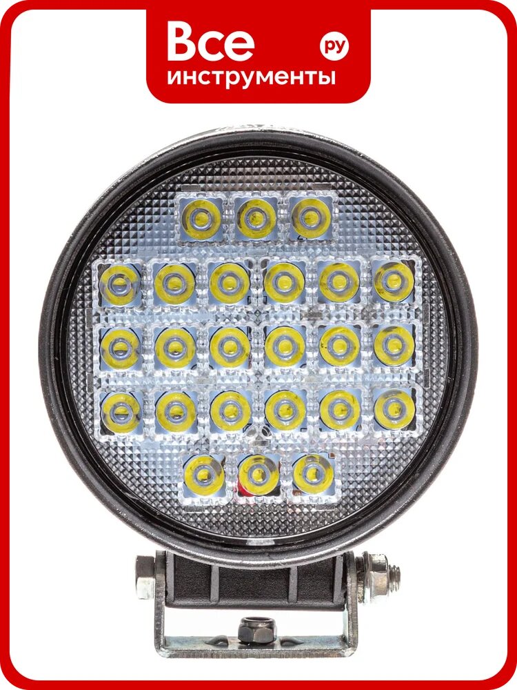 Фара автоэлектрика ae72r-24led-65hc круглая, направленный свет, 24 диодов, 72 w, 115x65x142, 12/24 v 09.02419
