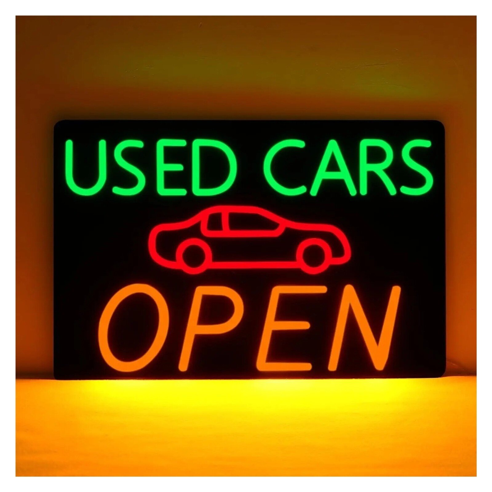 Неоновая Вывеска Used Cars Open 42X28cm