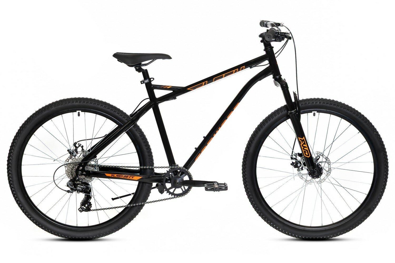 Горный велосипед Forward Flash CX 26, год 2026, цвет Черный-Оранжевый, ростовка 19