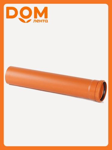 Изображение товара Труба хемкор, для наружной канализации, НПВХ, d110x3,2x3000мм