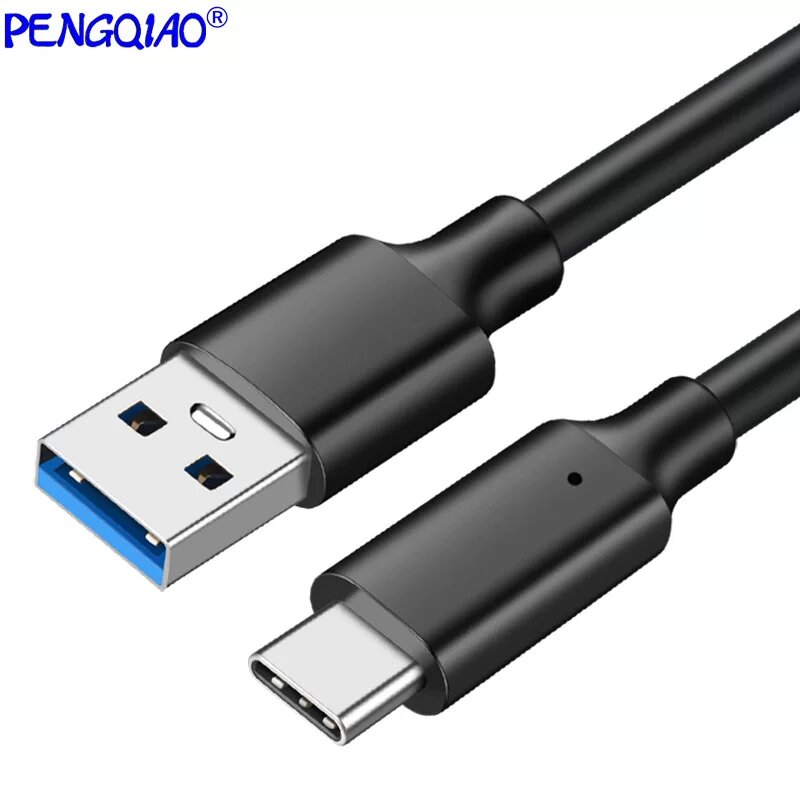 Кабель USB 3.2 на Type C черный, 10Gbps, передача данных и зарядка, для жесткого диска и аудио, 0.5м