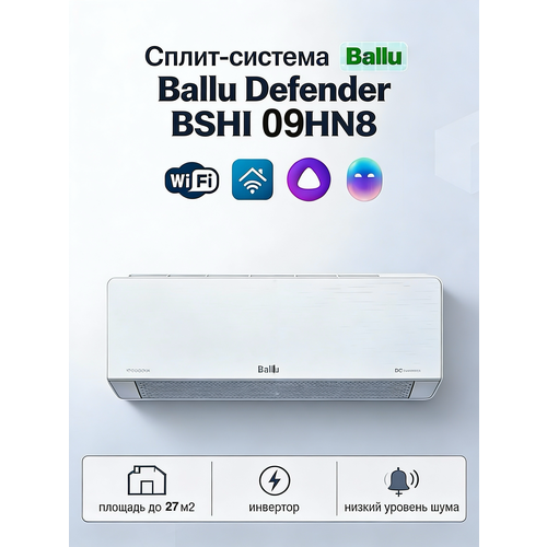 фото Инверторная сплит-система ballu defender bshi-09hn8 комплект