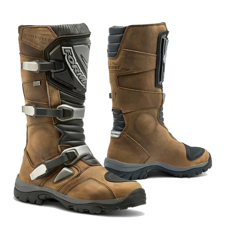 Мотоботы FORMA Adventure Dry Brown, водонепроницаемые, кожаные