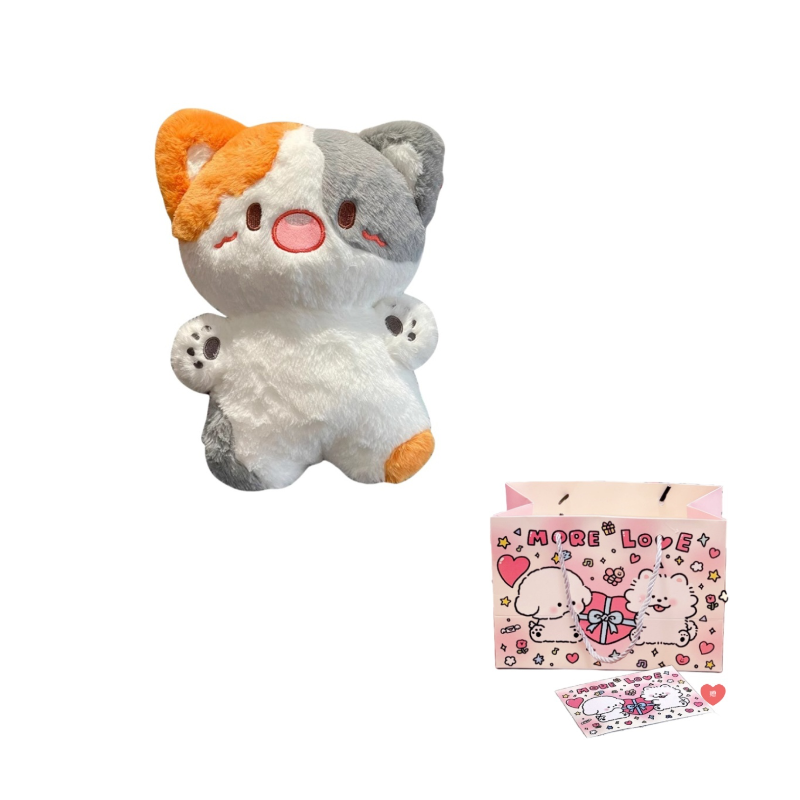 Подарочный пакет унисекс WANTONGLE, Three Flowers Cat, 30 см
