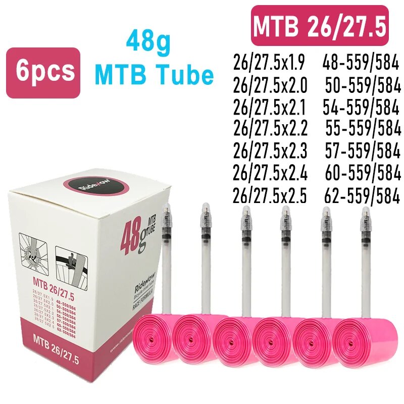 Камеры велосипедные Ridenow MTB 27.5 48g 6pcs