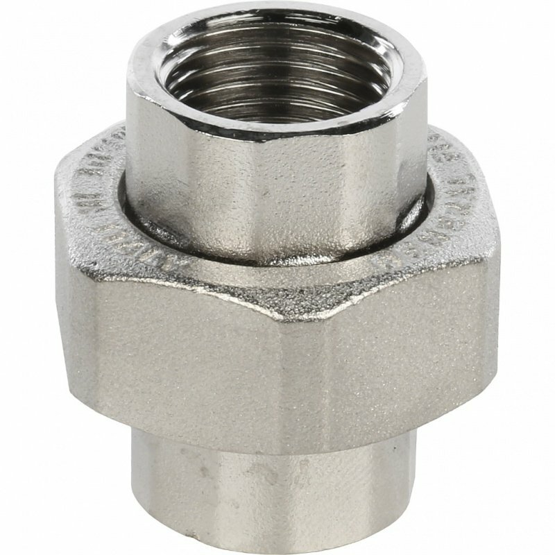 Американка ВР 1/2" никель STOUT уплотнение конус