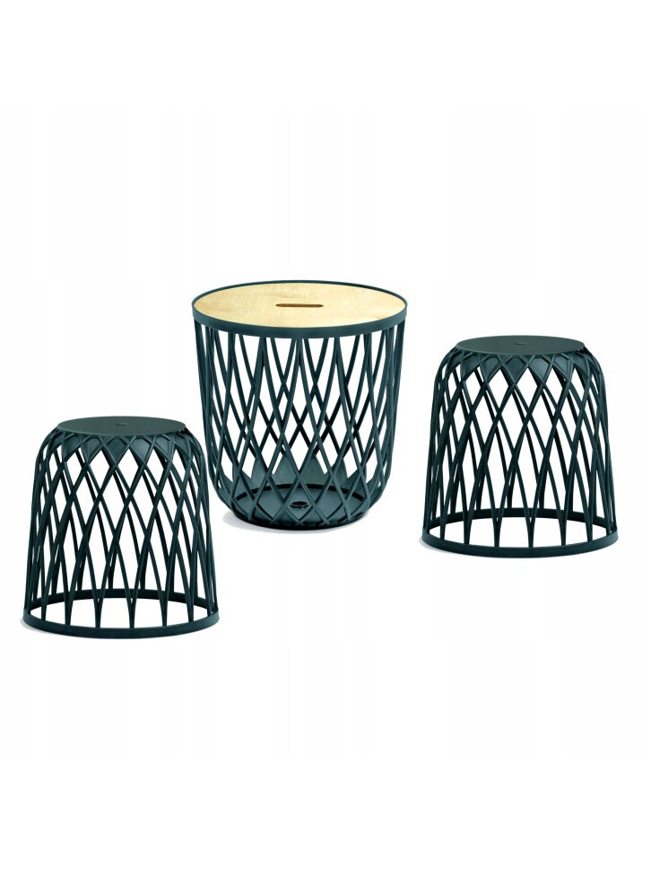 Садовая мебель комплект из трех предметов Prosperplast UNIQUBO, антрацит