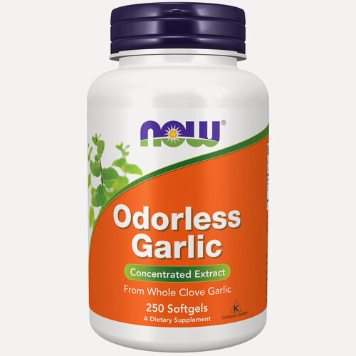 Изображение товара Экстракт чеснока, без запаха NOW Odorless Garlic 250 мягких капсул